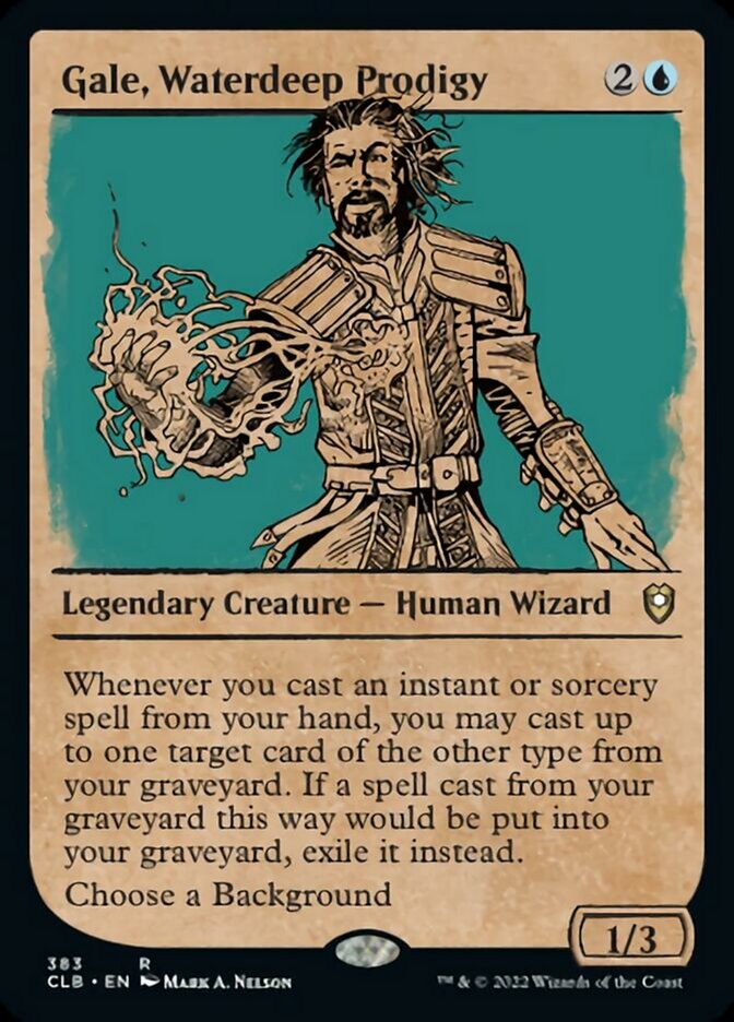Gale, Waterdeep Prodigy (Showcase) [Commander Legends: Battle for Baldur's Gate] | Good Games Morley