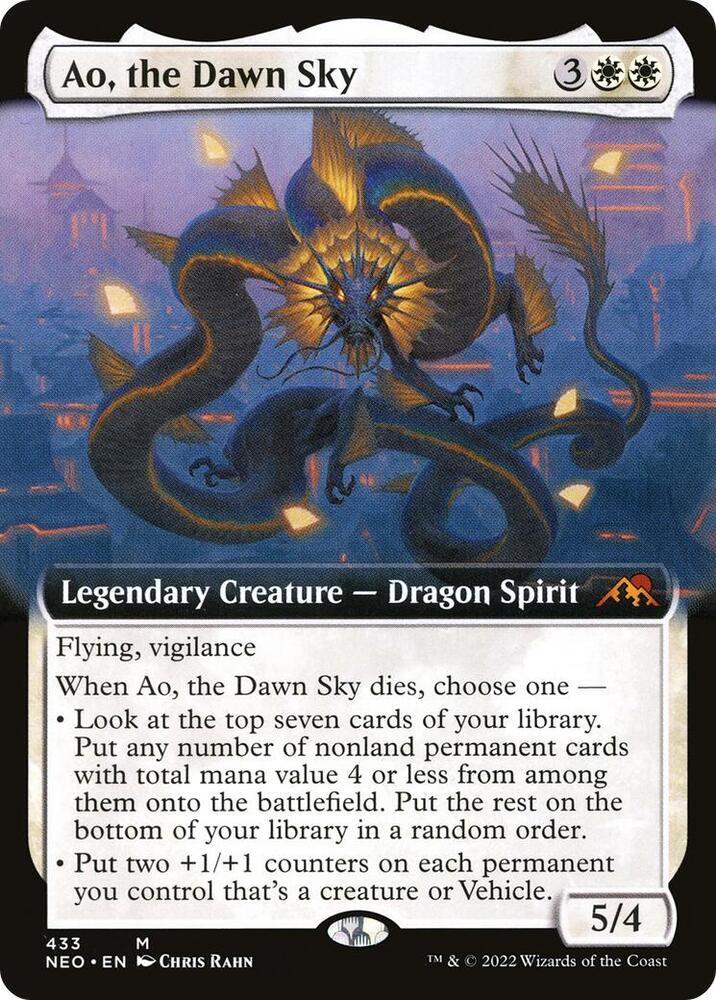 Ao, the Dawn Sky 433/302 (Kamigawa: Neon Dynasty)  - Extended Art | Good Games Morley