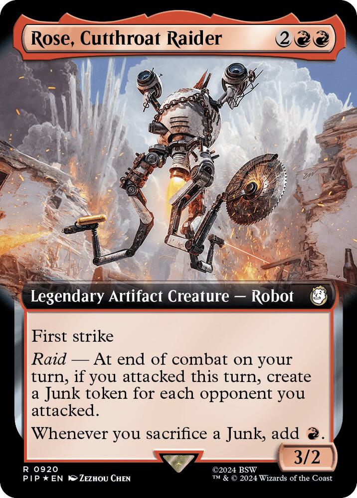Rose, Cutthroat Raider 920/326 (Universes Beyond: Fallout)  - Extended Art Surge Foil | Good Games Morley