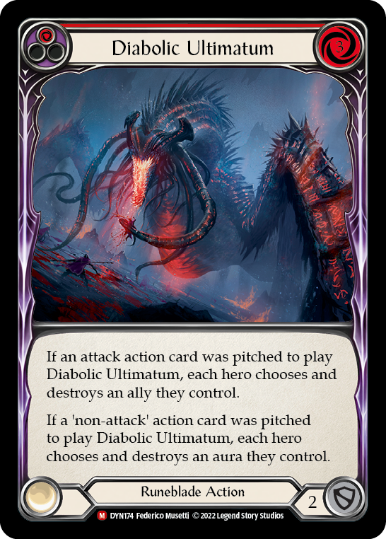 Diabolic Ultimatum [DYN174] (Dynasty)  Rainbow Foil | Good Games Morley