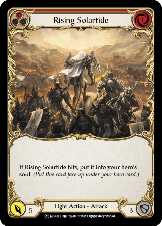 Rising Solartide (Red) [U-MON078-RF] (Monarch Unlimited)  Unlimited Rainbow Foil | Good Games Morley