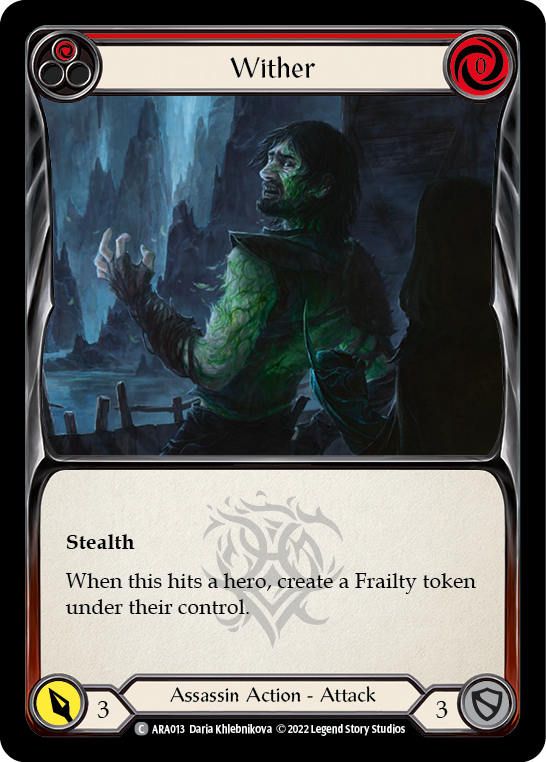 Wither (Red) [ARA013] (Outsiders Arakni Blitz Deck) | Good Games Morley
