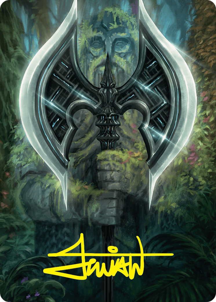 Leyline Axe Art Card (49/54) (Gold-Stamped Signature) [Foundations Art Series] | Good Games Morley