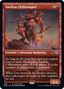 Sardian Cliffstomper 383/287 (Promo Pack: The Brothers' War)  | Good Games Morley