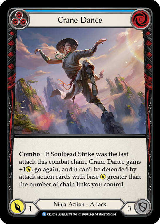 Crane Dance (Blue) [CRU059] (Crucible of War)  1st Edition Rainbow Foil | Good Games Morley