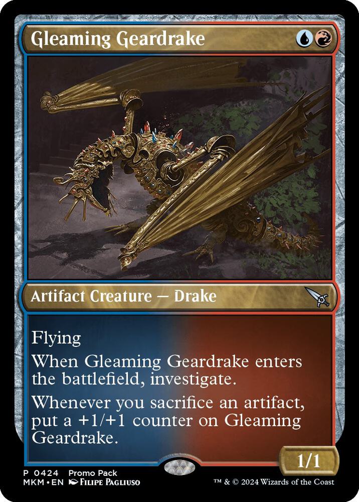 Gleaming Geardrake 424/286 (Promo Pack: Murders at Karlov Manor)  | Good Games Morley