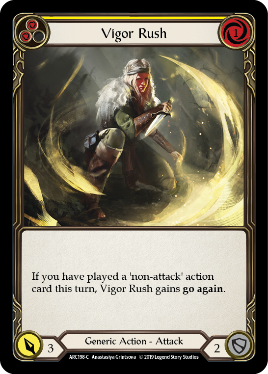Vigor Rush (Yellow) [ARC198-C] (Arcane Rising)  1st Edition Normal | Good Games Morley