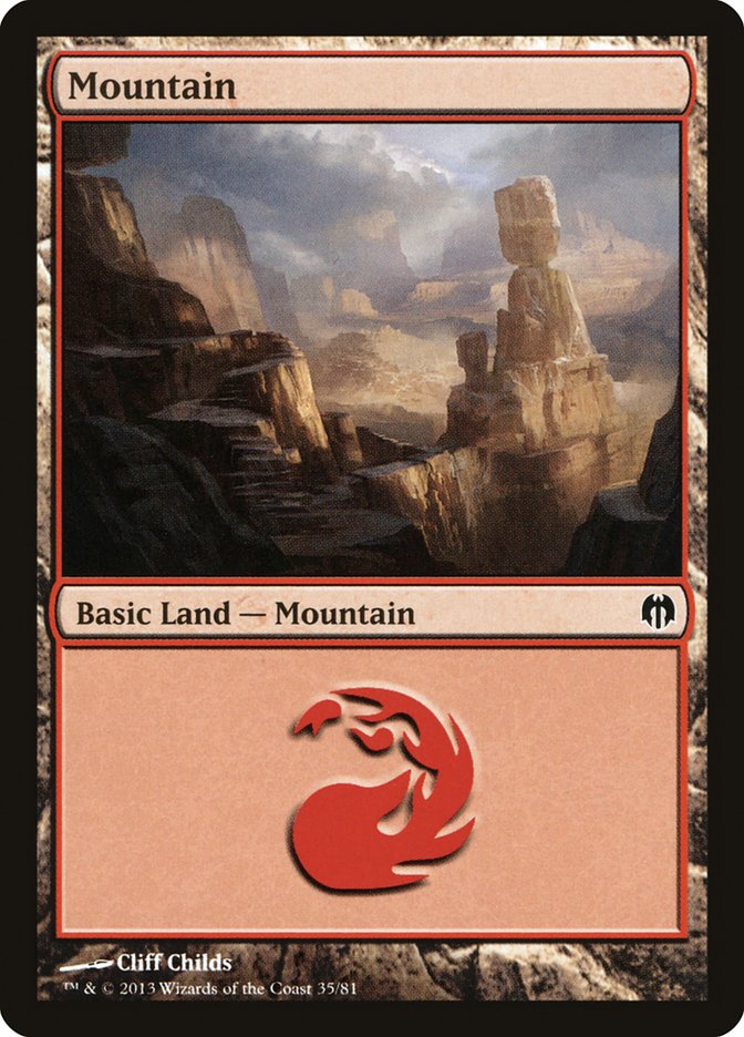 Mountain (35) [Duel Decks: Heroes vs. Monsters] | Good Games Morley