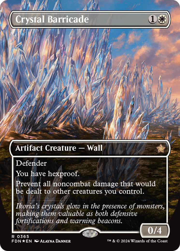 Crystal Barricade (Borderless) (Mana Foil) [Foundations] | Good Games Morley