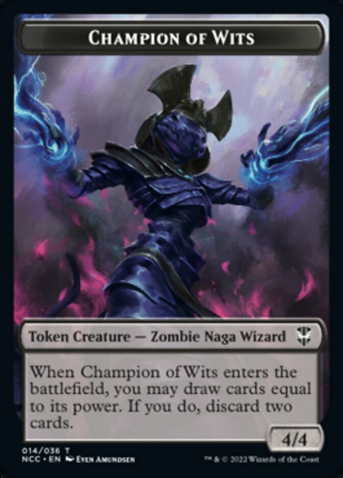 Tentacle // Champion of Wits Double-Sided Token [Streets of New Capenna Commander Tokens] | Good Games Morley
