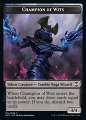 Tentacle // Champion of Wits Double-Sided Token [Streets of New Capenna Commander Tokens] | Good Games Morley