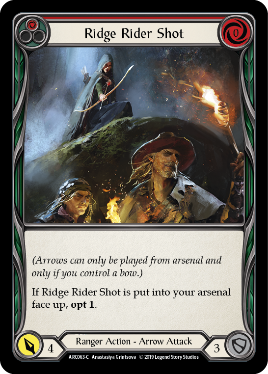 Ridge Rider Shot (Red) [ARC063-C] (Arcane Rising)  1st Edition Rainbow Foil | Good Games Morley
