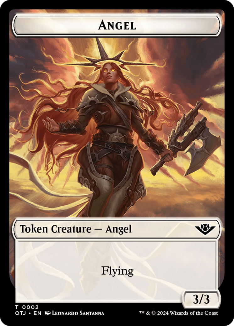Angel // Plot Double-Sided Token [Outlaws of Thunder Junction Tokens] | Good Games Morley