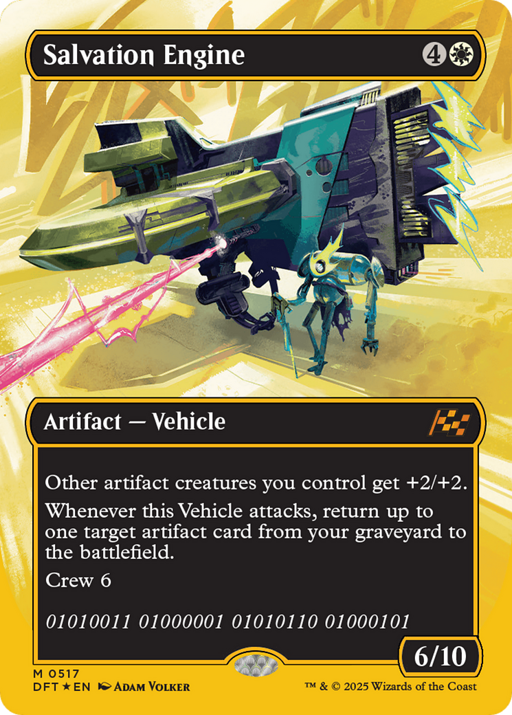 Salvation Engine (Borderless) (First-Place Foil) [Aetherdrift] | Good Games Morley