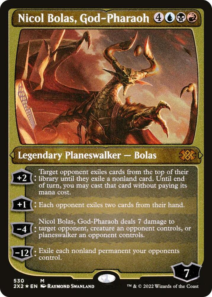 Nicol Bolas God Pharaoh Foil Etched 530 (Double Masters 2022)  - Foil | Good Games Morley
