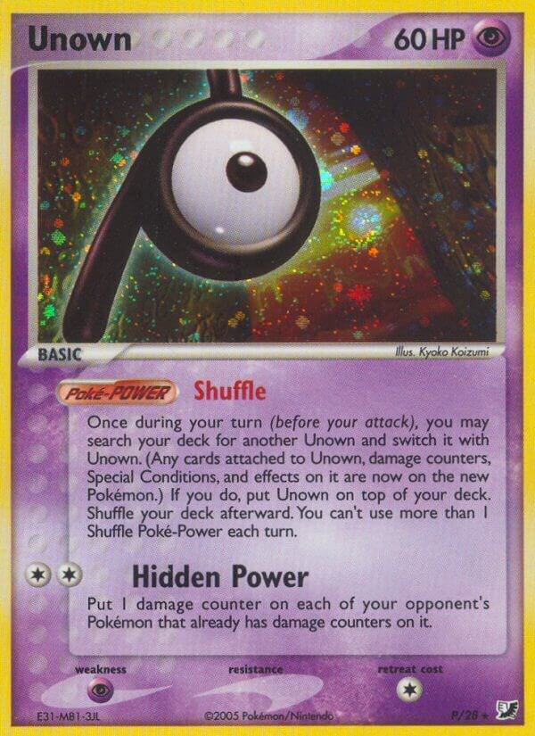 Unown P P/28 (EX Unseen Forces)  - Holofoil | Good Games Morley