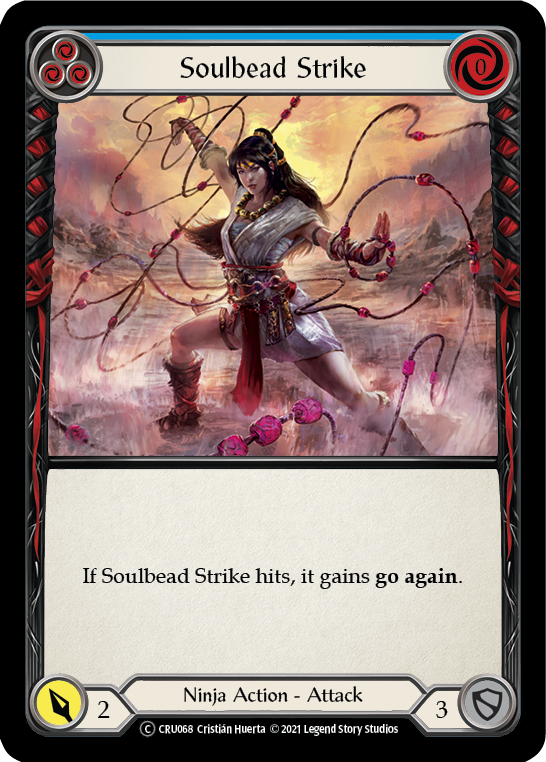 Soulbead Strike (Blue) [U-CRU068] (Crucible of War Unlimited)  Unlimited Rainbow Foil | Good Games Morley
