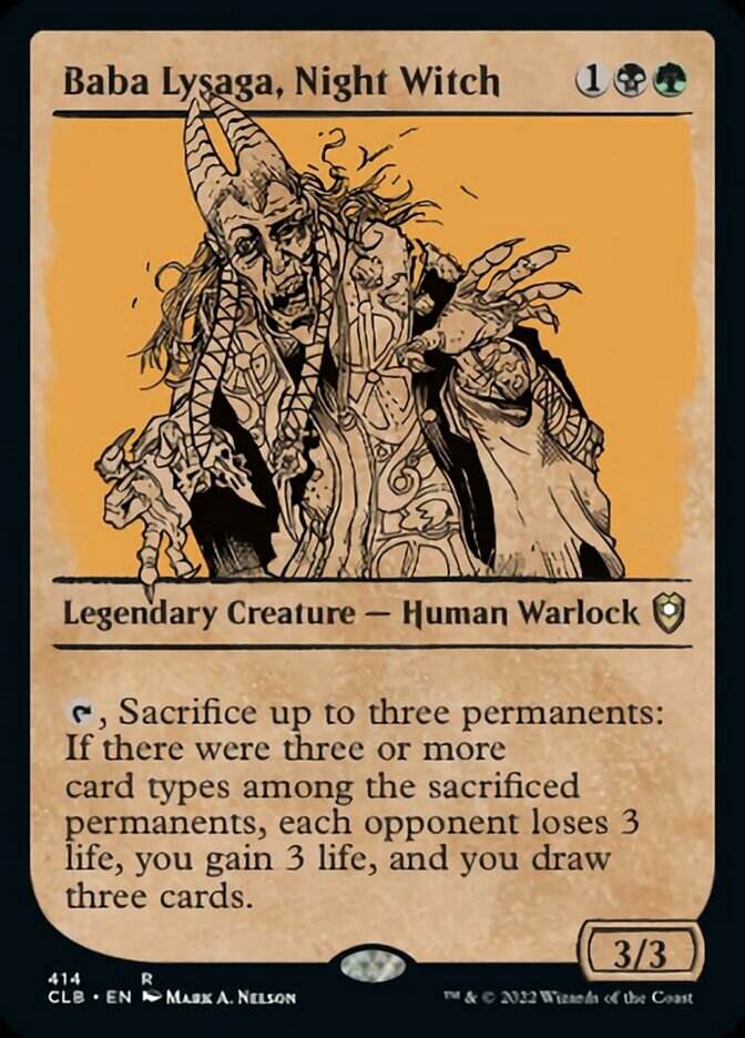 Baba Lysaga, Night Witch (Showcase) [Commander Legends: Battle for Baldur's Gate] | Good Games Morley