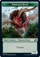 Dinosaur Beast // Human Soldier (004) Double-Sided Token [Ikoria: Lair of Behemoths Tokens] | Good Games Morley