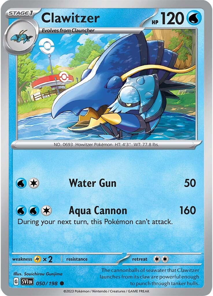 Clawitzer (050/198) [Scarlet & Violet: Base Set] | Good Games Morley