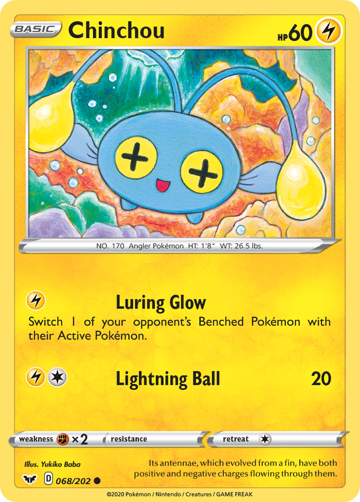 Chinchou (068/202) [Sword & Shield: Base Set] | Good Games Morley