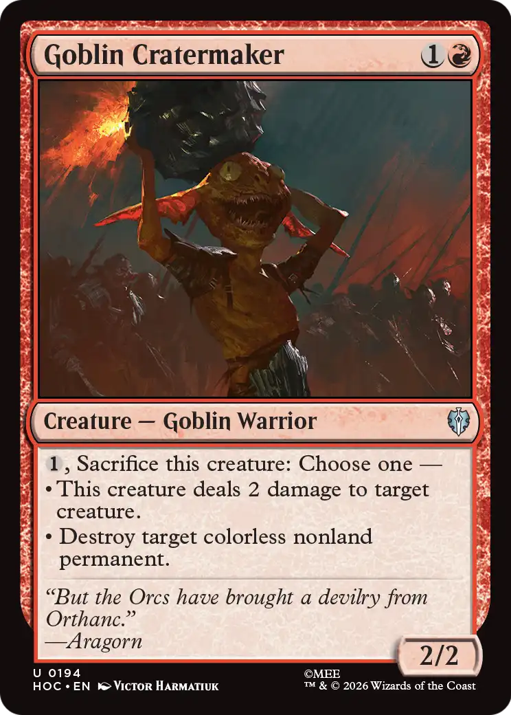 Goblin Cratermaker [The Hobbit: Eternal-Legal] | Good Games Morley