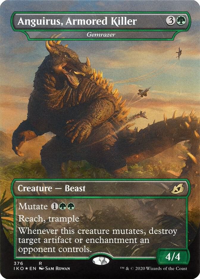 Anguirus, Armored Killer - Gemrazer 376/274 (Ikoria: Lair of Behemoths)  - Borderless Foil | Good Games Morley