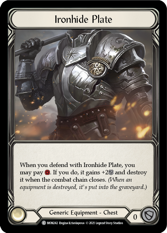 Ironhide Plate [MON242] (Monarch)  1st Edition Normal | Good Games Morley