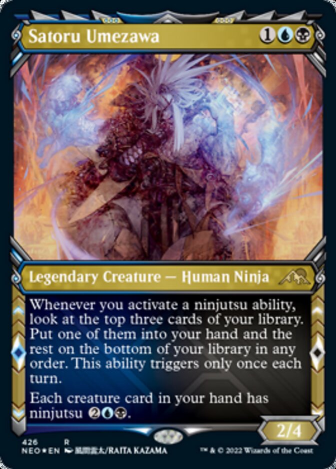 Satoru Umezawa (Showcase) (Foil Etched) [Kamigawa: Neon Dynasty] | Good Games Morley