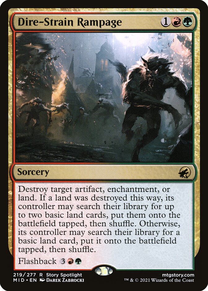 Dire-Strain Rampage 219/277 (Innistrad: Midnight Hunt)  | Good Games Morley