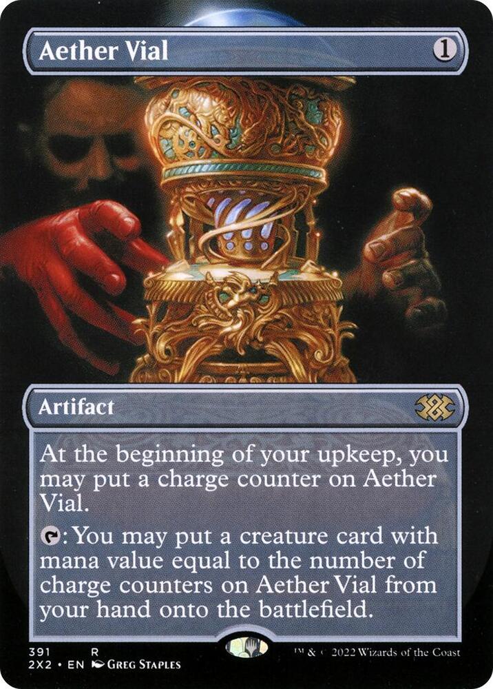 Aether Vial Borderless 391 (Double Masters 2022)  | Good Games Morley