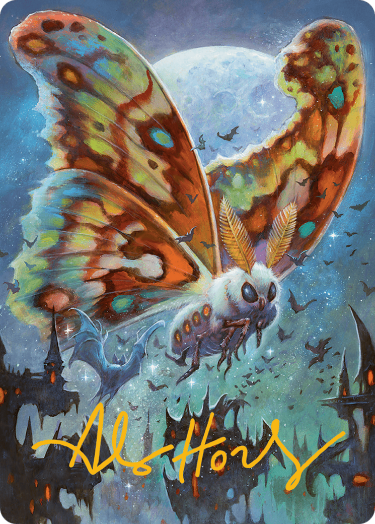 Luminous Broodmoth Art Card (Gold-Stamped Signature) [Bloomburrow Art Series] | Good Games Morley