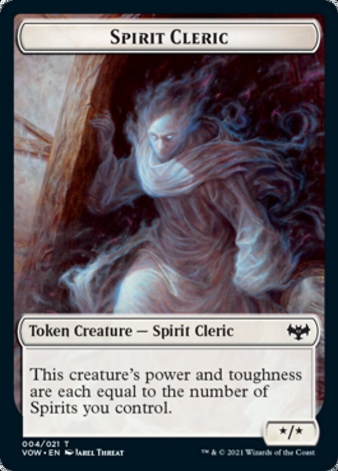 Blood // Spirit Cleric Double-Sided Token [Innistrad: Crimson Vow Tokens] | Good Games Morley