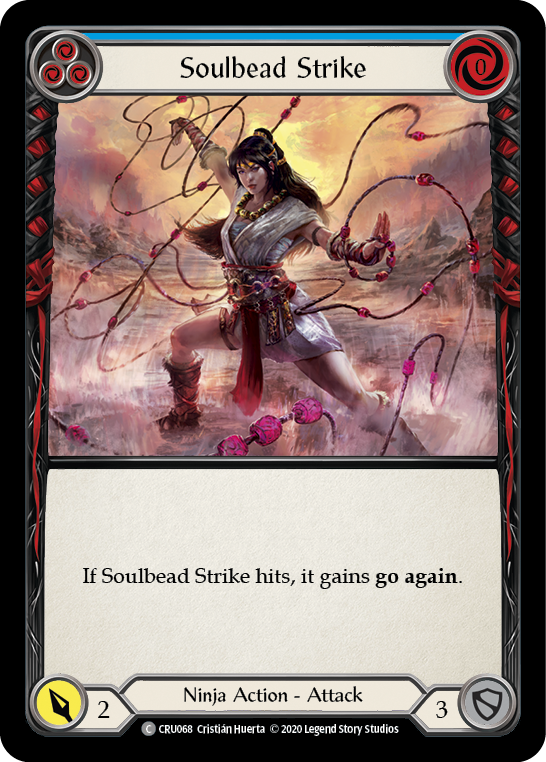 Soulbead Strike (Blue) [CRU068] (Crucible of War)  1st Edition Rainbow Foil | Good Games Morley