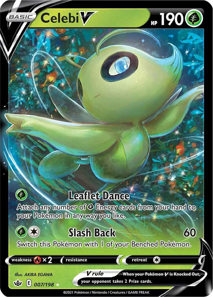 Celebi V 007/198 (SWSH06: Chilling Reign)  - Holofoil | Good Games Morley