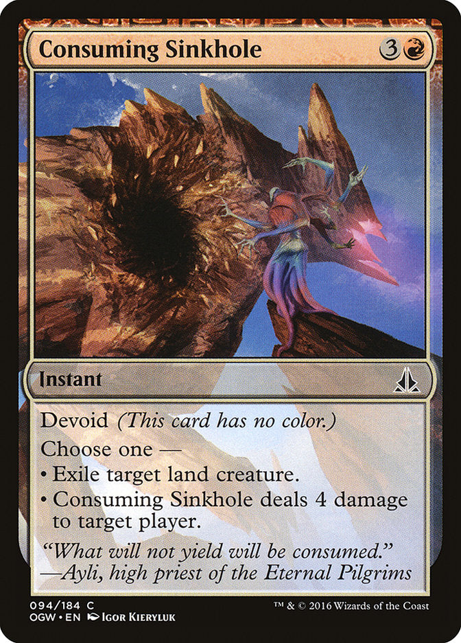 Consuming Sinkhole 94/184 (Oath of the Gatewatch)  - Foil | Good Games Morley