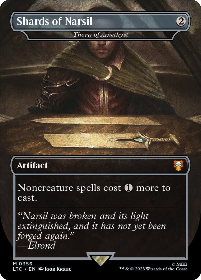 Shards of Narsil Thorn of Amethyst Borderless 356 (Commander: The Lord of the Rings: Tales of Middle-earth)  - Borderless Foil | Good Games Morley