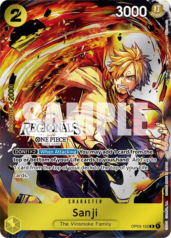 Sanji (Online Regional 2024 Participant) OP03-102 (One Piece Promotion Cards)  - Foil | Good Games Morley