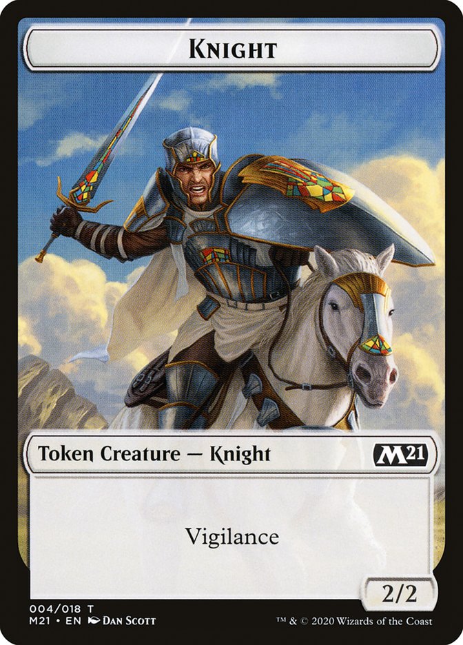 Knight Token [Core Set 2021 Tokens] | Good Games Morley