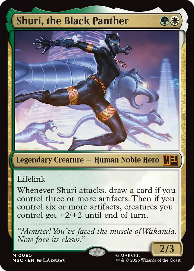 Shuri, the Black Panther (Surge Foil) [Marvel Super Heroes Commander] | Good Games Morley