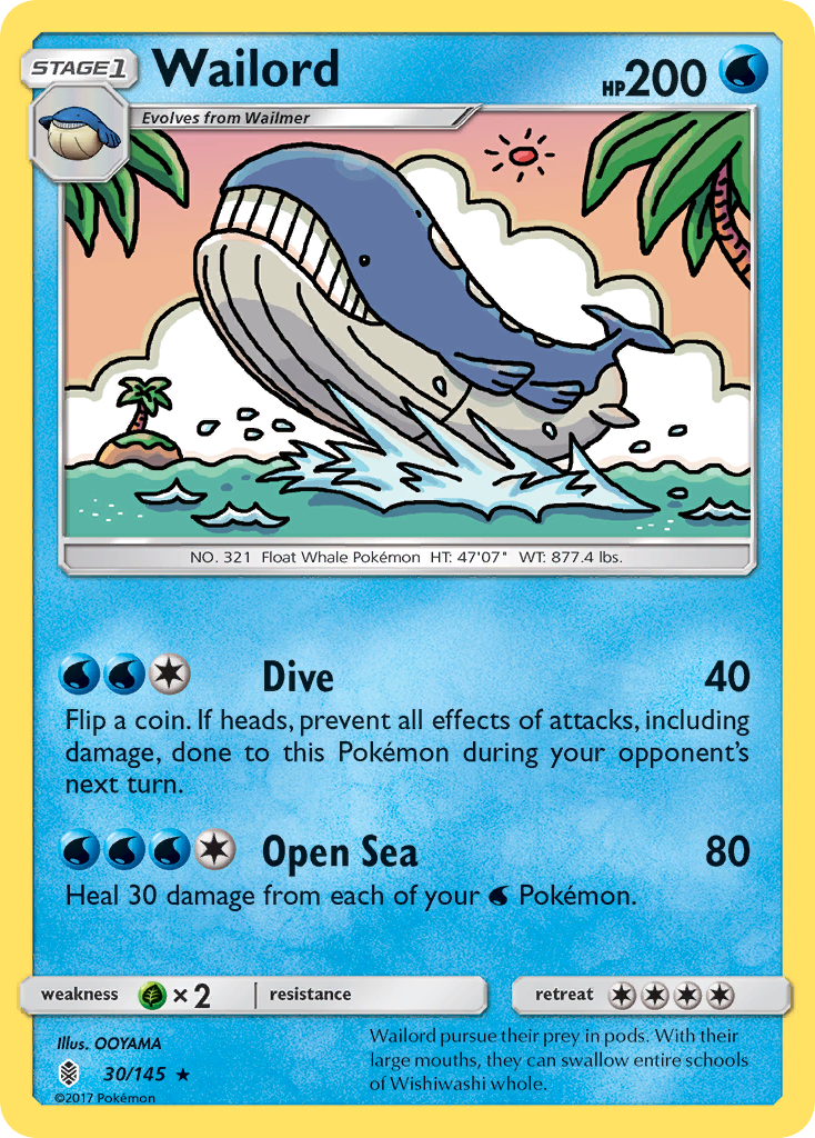 Wailord (30/145) [Sun & Moon: Guardians Rising] | Good Games Morley