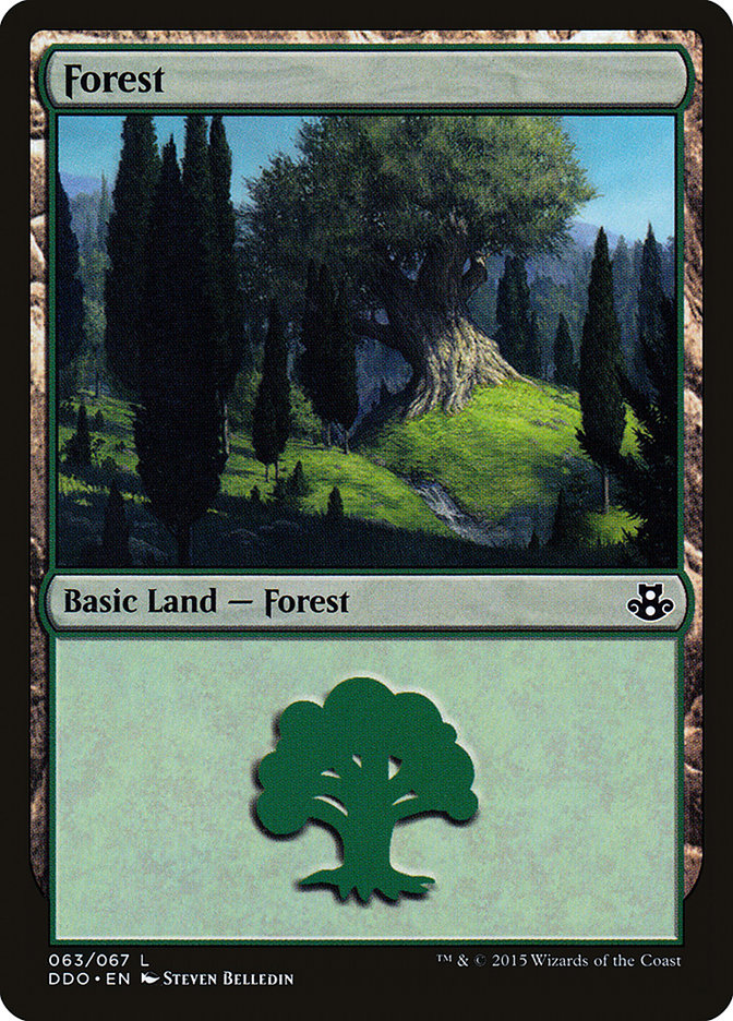 Forest (63) [Duel Decks: Elspeth vs. Kiora] | Good Games Morley