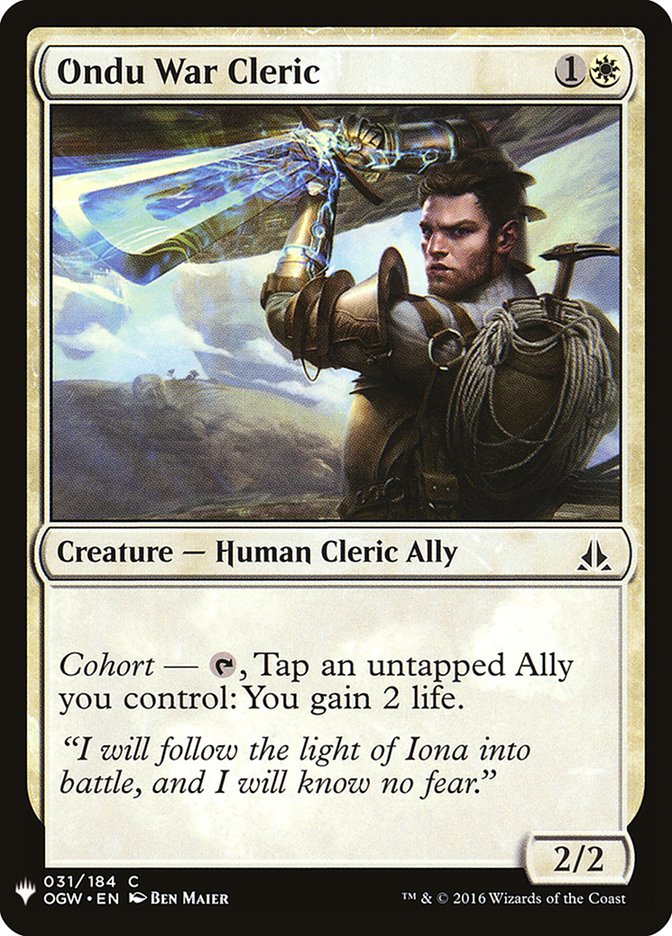Ondu War Cleric [Mystery Booster] | Good Games Morley