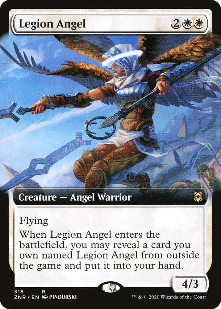 Legion Angel 318/280 (Zendikar Rising)  - Extended Art Foil | Good Games Morley