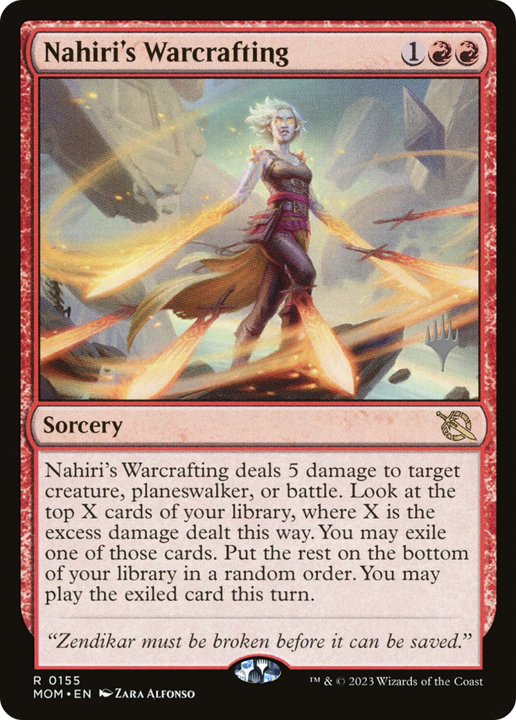 Nahiri's Warcrafting (Promo Pack) [March of the Machine Promos] | Good Games Morley