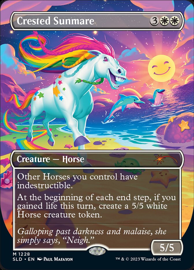 Crested Sunmare (Borderless) [Secret Lair Drop Series] | Good Games Morley