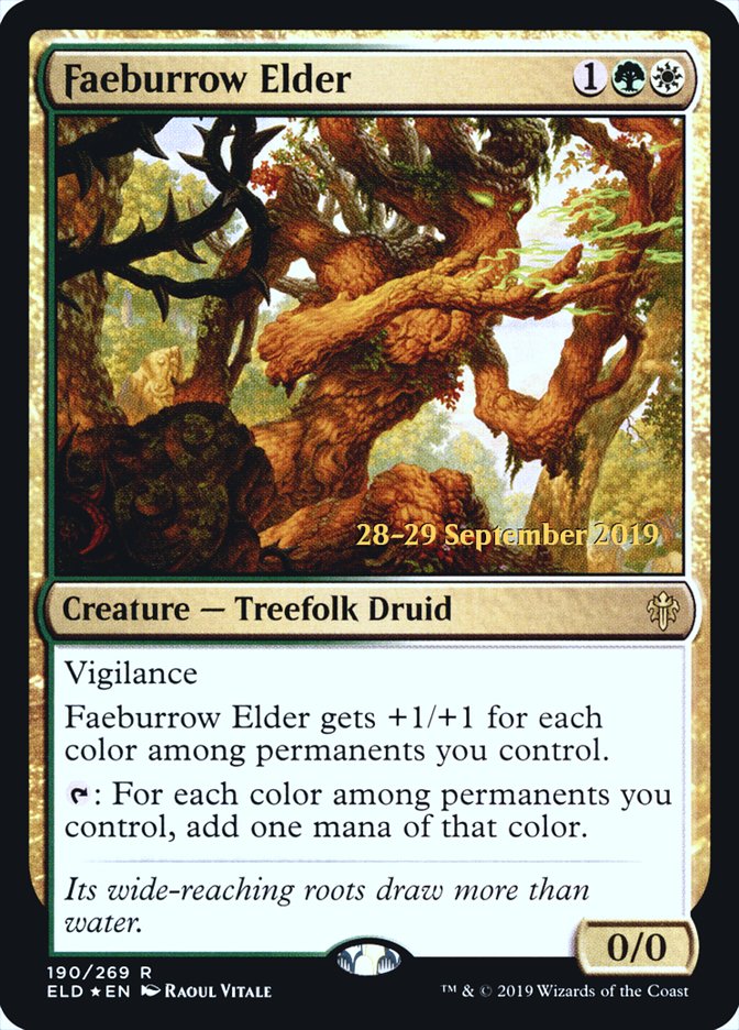 Faeburrow Elder [Throne of Eldraine Prerelease Promos] | Good Games Morley