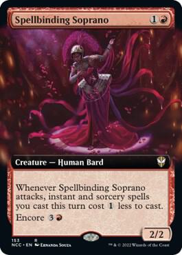 Spellbinding Soprano Extended Art 153 (Commander: Streets of New Capenna)  | Good Games Morley