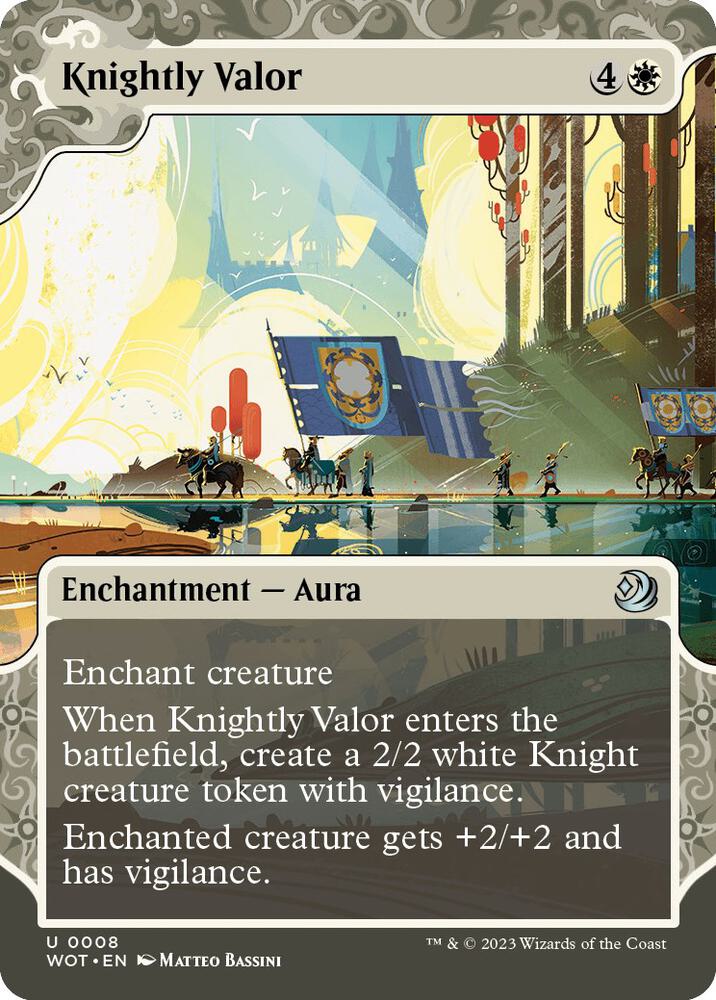 Knightly Valor 8/63 (Wilds of Eldraine: Enchanting Tales)  - Showcase Foil | Good Games Morley