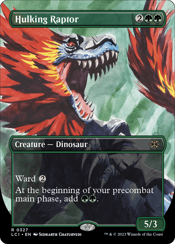 Hulking Raptor (Borderless) [The Lost Caverns of Ixalan] | Good Games Morley